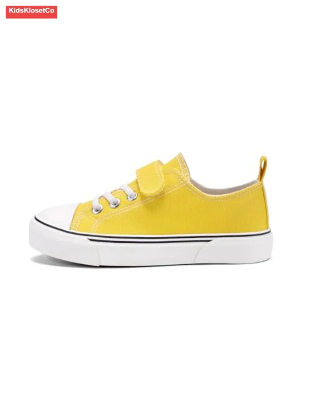 Low Top Adjustable Hook & Loop Canvas Sneakers for Kids